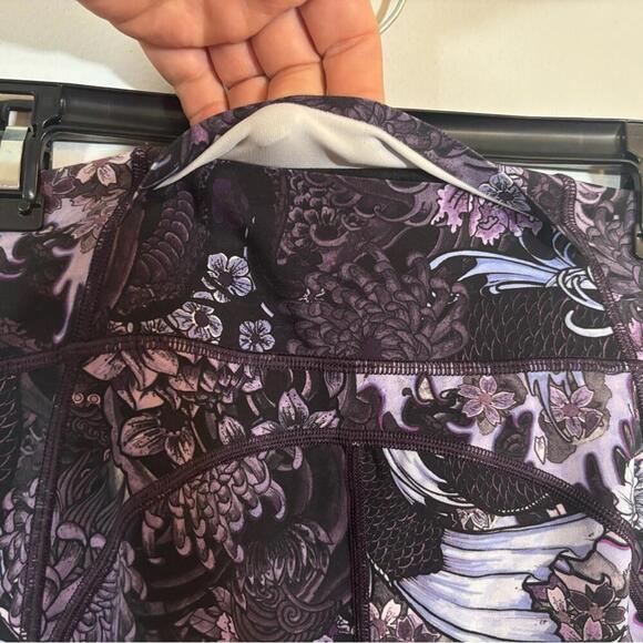 Lululemon Fast and Free Crop 23” Sz 6 Run With Heart Floral Dragon Print - Picture 4 of 8